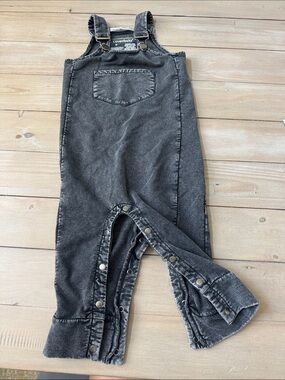L'ovedbaby Black Washed Overalls